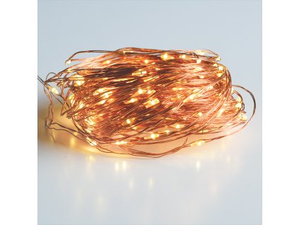 LED dekorative Kette 30m, 300LED, WW, 8 Funktionen, mit Adapter, Kupfer [XCW300WWAF44]