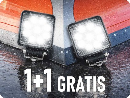 Epistar LED-Arbeitslicht, quadratisch, 24W, 1430lm, 12/24V, IP67, 1+1 gratis! [L0077S]
