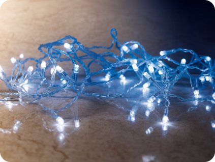 LED äußere Weihnachtskette, 300 LED, 14.95m, 3m Zuleitung, 8 Funktionen, IP44, transluzentes Kabel, blau [X08300622]