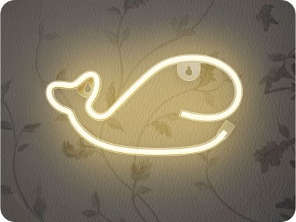 Forever Light Neon LED Dekoration - Wal, warmweiß, 3xAA/USB [RTV100218]