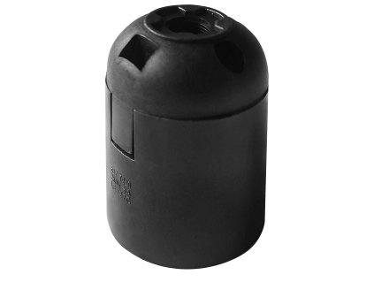 Virone Lampenfassung E27 schwarz [LH/E27-1/B/40]