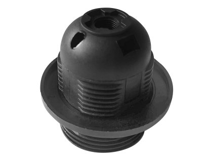 Virone Fassung E27 mit Ring schwarz [LH/E27-2/B/40]