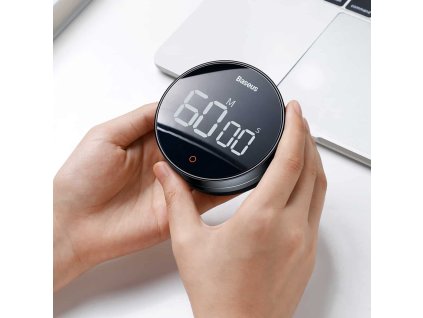 Baseus heyo rotierender Countdown-Timer 3xAAA, silber [ACDJS-01]