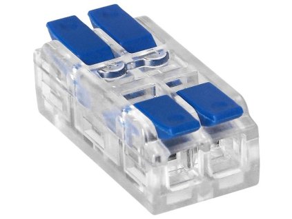Kabelstecker 2PIN Mini Snap, doppelseitig, blau, 0,75-4mm2, IEC, 250V/32A [OR-SZ-8021/2/50]