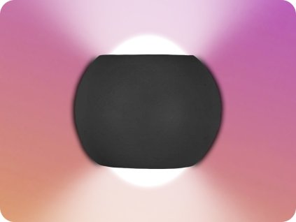 LED-Wandleuchte 2W, 200lm, doppelter Lichtstrahl, schwarz