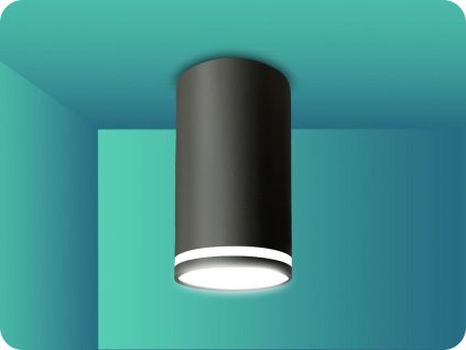 DECKENLEUCHTE CHLOE RING FÜR LED GU10 MAX. 10W, IP20, SCHWARZ [SLIP005044]