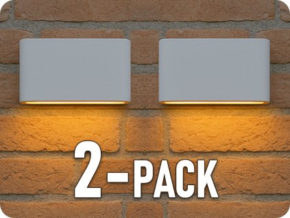 Wandleuchte MAIDA-L 11W, 570LM, IP54, weiß/2-PACK! [LG2632W]