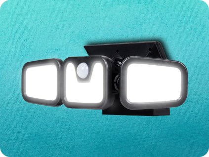 KAMAR LED-SOLARLAMPE MIT PIR-SENSOR, 300LM, REICHWEITE 5M, 2400MAH, 6000-6500K [LA0400]