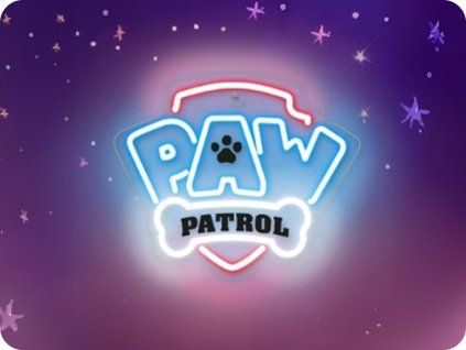 HÄNGENDE LED-NEON-DEKORATION PAW PATROL - LOGO [GSM189318]