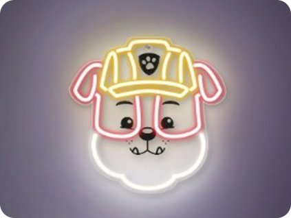 HÄNGENDE LED-NEON-DEKORATION PAW PATROL - RUBBLE [GSM189321]