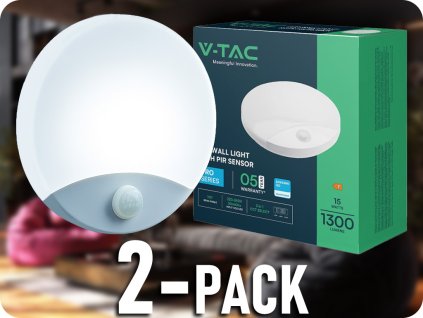 LED WANDLEUCHTE MIT PIR SENSOR 15W, 1300LM, LICHTFARBENWECHSEL 3000/4000/6000K/2-PACK!