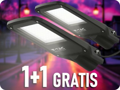 LED-Straßenleuchte 30W, 2510lm, 110°, IP65, 1+1 gratis!