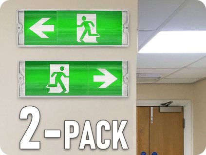 LED-Notbeleuchtung 3W, 130lm, IP65, Prüftaste/2-PACK!
