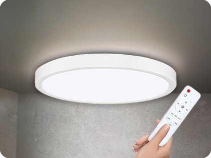 LED Deckenleuchte mit Fernbedienung ESTELA 36W, 2700lm, 30cm, weiß [WO8019]