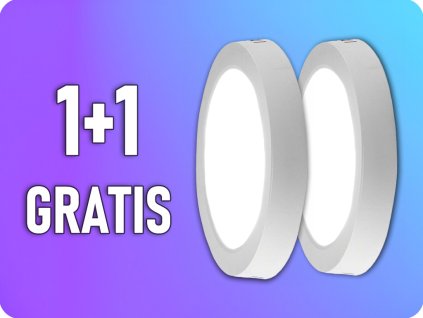 LED OBERFLÄCHENPANEL MIT NETZTEIL 18W, SAMSUNG CHIP, RUND, 1+1 GRATIS!