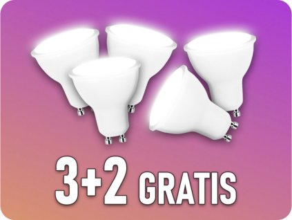 LED-LAMPE GU10 7,5W, 610LM, 38°, 3+2 GRATIS!
