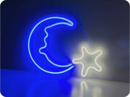 DPM NEON LED DEKORATION MOND 38X28,5CM, 3XAA/USB [NEO014]