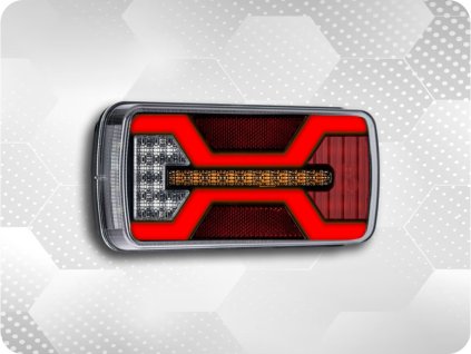LED-RÜCKLICHT X-SPIDER, 6 FUNKTIONEN, R10, R148, R150, IP67, BAJONETTVERSCHLUSS, SCHRAUBMONTAGE [L2430]