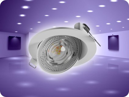 LED-EINBAULEUCHTE MOBILO 6,5W, 800LM, 2700/4000/6000K, 36°, WEISS [SLI043023CCT_PW]