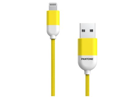 PANTONE-KABEL MFI USB-A - LIGHTNING 1,5 M, 2,4 A, GELB [GSM174226]