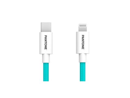 PANTONE-KABEL MFI USB-C - LIGHTNING 1,5 M, 3 A, 60 W, BLAUGRÜN [GSM174232]