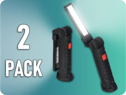 ORNO LED-Akku-Arbeitslampe, 2W, 200lm, USB, 3 Modi/2-PACK! [WL-12]