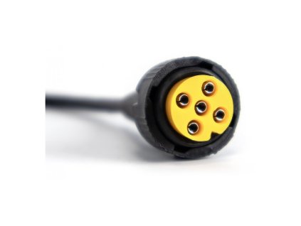 GELBER BAJONETT-STECKER (5-POLIG) MIT 1M KABEL [E1802]