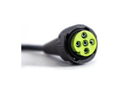 BAJONETT-STECKER GRÜN (5PIN) MIT KABEL 1M [E1803]