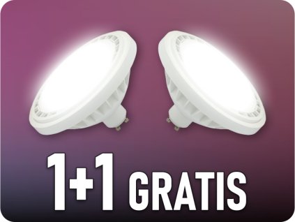 LED-Lampe AR111, GU10, 10W, 1100LM, 40°, 1+1 gratis!
