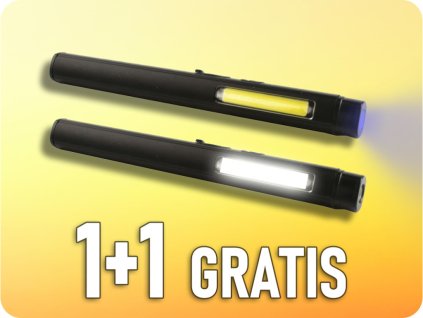 Wiederaufladbare LED-Taschenlampe 3W, 150lm + UV-Licht 1W, 30lm, 1x600mAh, 4 Modi, 1+1 gratis! [LA0221]