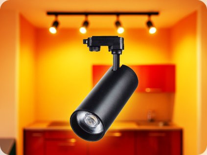LED Schienenleuchte 40W, 3150lm, CRI>90, 35°, CCT Farbwechsel 2700K/4000K/6000K