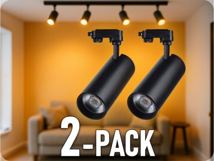 LED Schienenleuchte 40W, 3150lm, CRI>90, 35°, CCT Farbwechsel 2700K/4000K/6000K/2-PACK!