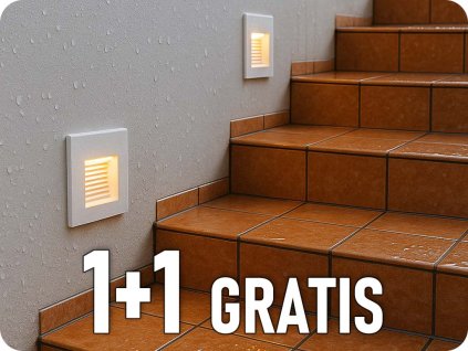 LED-Treppeneinbauleuchte für den Außenbereich 5W, 380lm,3000K, wasserdicht, 1+1 gratis!