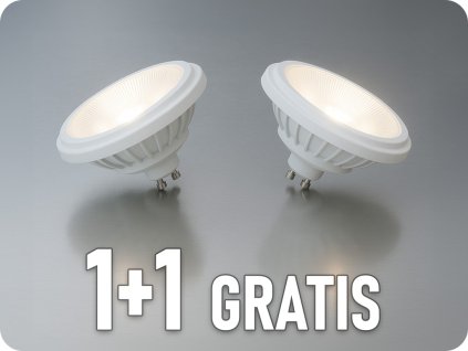 LED-LAMPE AR111, GU10, 14W, 1200LM, 40°, 1+1 gratis!