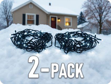 LED Weihnachtskette, 500 LEDs, 50m, Versorgung 5m, IP44/2-PACK!