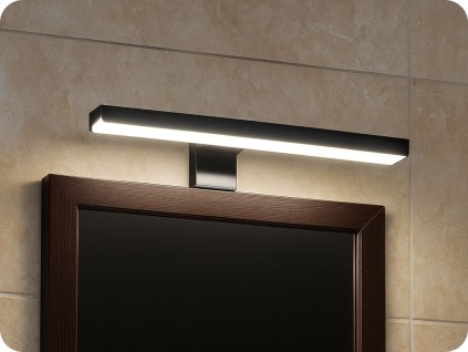 LED-Badezimmerbeleuchtung über dem Spiegel 7W, 455lm, schwarz [WO827-BLK]