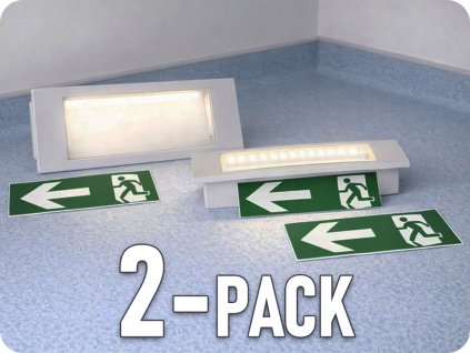 LED-Notleuchte 1,2W, 110lm, CREE-Chip, 6000K, Einbauleuchte/2-PACK!