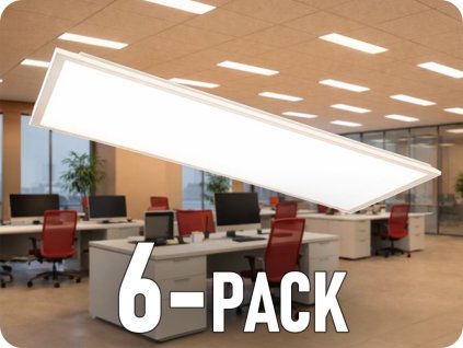 LED-Panel für Kassettendecken, 40 W, 4800 lm, hinterleuchtet, 120 x 30 cm/6-PACK!