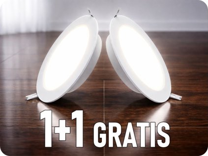 LED-Einbauleuchte mit Netzteil 3W, 330lm, hintergrundbeleuchtet, rund, Samsung-Chip, 1+1 gratis!