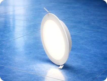 LED-Einbaupaneel mit Netzteil, 6W, 630lm, CCT, Backlit, rund