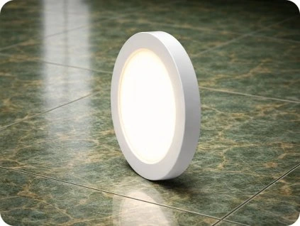 Einbau-LED-Panel mit Netzteil, 6 W, 630 lm, Backlit, rund