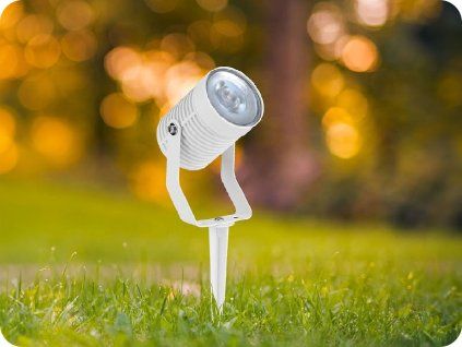 Garten-Steckleuchte für GU10, Aluminium, weiß