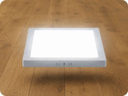 Aufbau-LED-Panel mit Netzteil, 6W, 630lm, CCT, Backlit, quadratisch