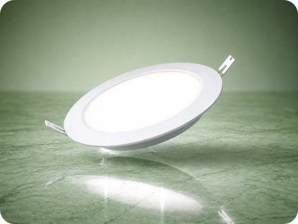 Einbau-LED-Panel mit Netzteil, 24 W, 2640 lm, CCT, Backlit, rund