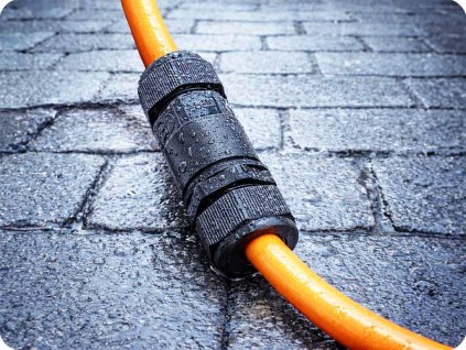 Wasserdicht Schwarz Kabelverteilerdose 5-9mm², IP68