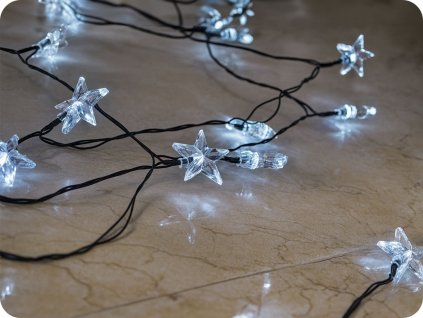 Solight LED Weihnachts Kette, Stern, 20 LED-3m Versorgung 3m, IP20,