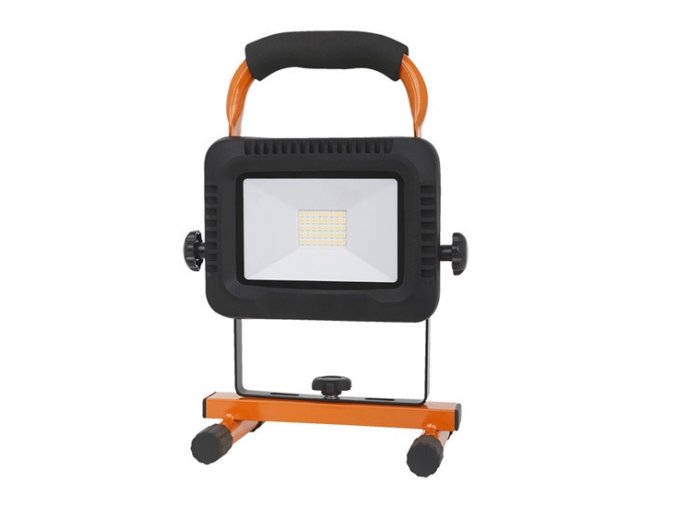 Solight LED Flutlicht/Scheinwerfer, tragbar, wiederaufladbar, 20W, 1600lm, orange-schwarz [WM-20W-DE]