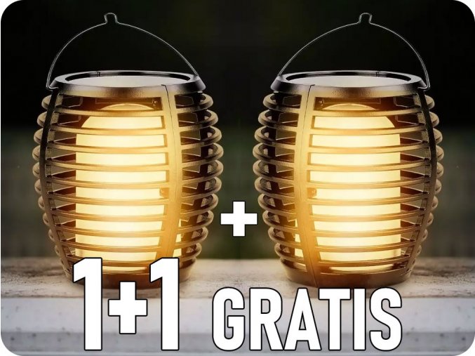 LED Solar Gartenfackel, 0.45W (5lm), 1700K, IP44, 1+1 gratis!