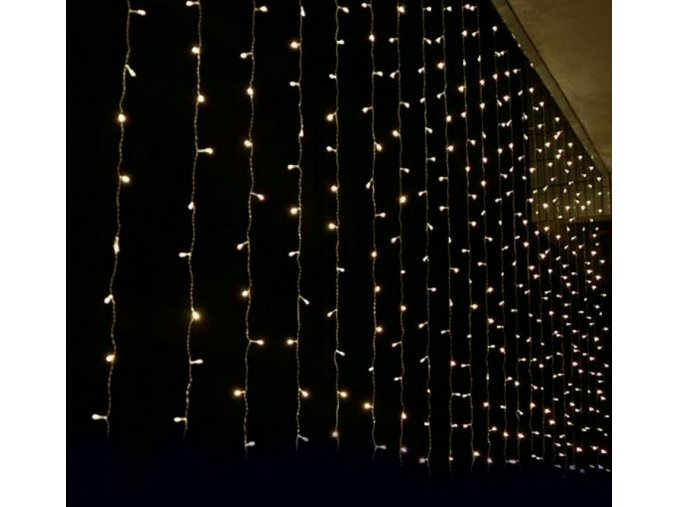 LED-Lichtvorhang, 2m, 360LED, 20 x Abzweig, WW, mit Adapter [X08360121]