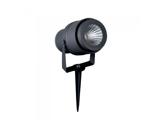 6284 12w led garten spitze leuchte grau gehause 4000k